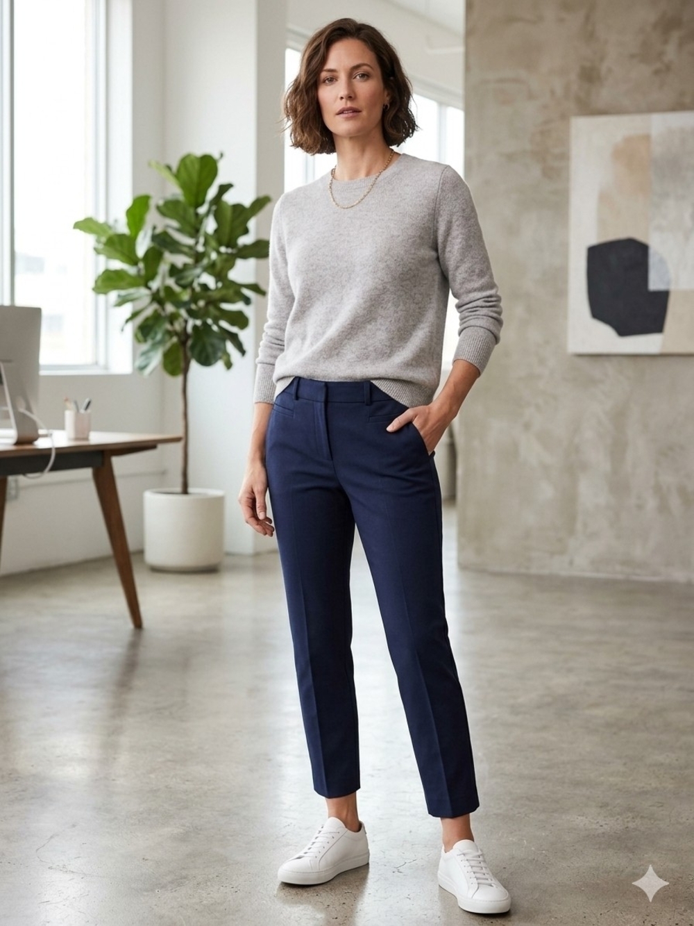 Banana Republic Sloan Skinny Ankle Pants Navy Blue Size 4 Petite (4P)